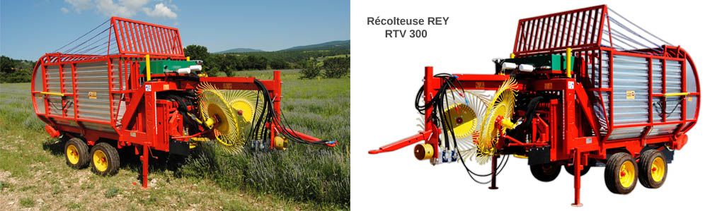 rey concept recolteuse rtv 300, couper et recolter la lavande